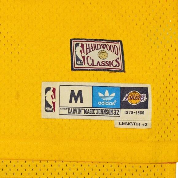 Adidas Hardwood Classics Los Angeles Lakers Magic Johnson #32 Jersey - Size M - Picture 3 of 7
